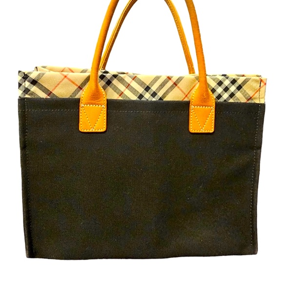 BURRBERRY BLUE LABEL BLACK CANVAS TOTE - Picture 3 of 9
